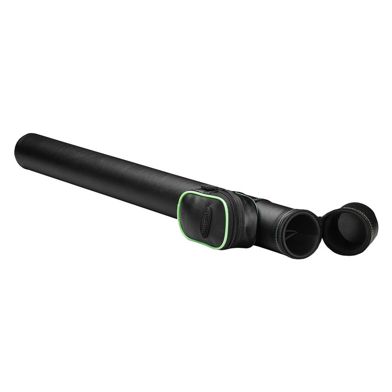 Casemaster Q-Vault Supreme Billiard/Pool Cue Hard Case, Holds 1 Complete 2-Piece Cue (1 Butt/1 Shaft), Black with Green Trim - Image 4